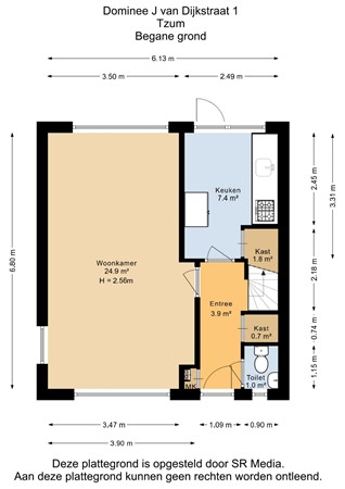 Ds J Van Dijkstraat 1, 8804 RC Tzum - Begane grond - 2D.jpg