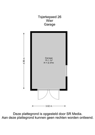 Tsjerkepaed 26, 9043 VN Wier - Garage - 2D.jpg