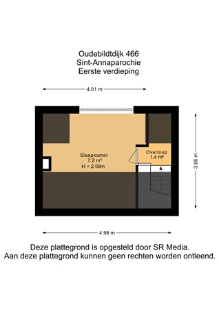 Oudebildtdijk 466, 9076 GN Sint Annaparochie - Eerste verdieping - 2D.jpg