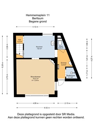 Hemmemaplein 11, 9041 BX Berltsum - Begane grond - 2D.jpg