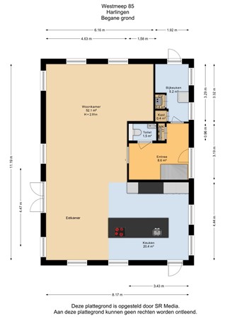 Westmeep 85, 8862 DP Harlingen - Begane grond - 2D.jpg
