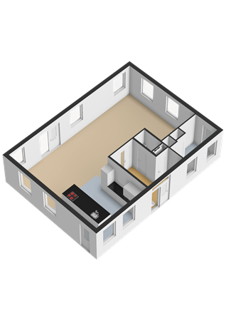 Westmeep 85, 8862 DP Harlingen - Begane grond - 3D.png