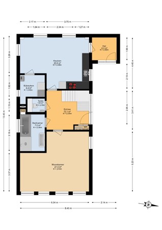 Zuideinde 24, 9079 LN Sint Jacobiparochie - Begane grond - 2D.jpg
