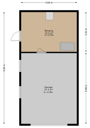 Zuideinde 24, 9079 LN Sint Jacobiparochie - Garage - 2D.jpg