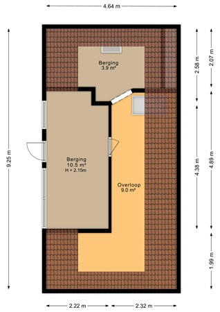 Zuideinde 24, 9079 LN Sint Jacobiparochie - Garage zolder - 2D.jpg
