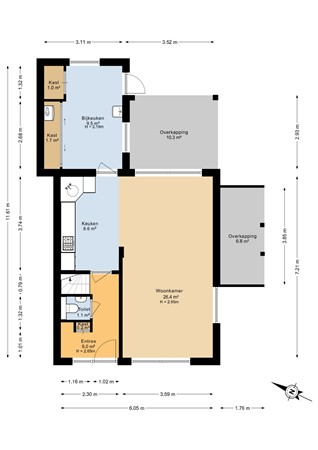 De Lysterfanger 7, 8567 JJ Oudemirdum - Begane grond - 2D.jpg
