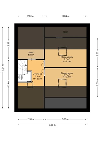De Lysterfanger 7, 8567 JJ Oudemirdum - Tweede verdieping - 2D.jpg