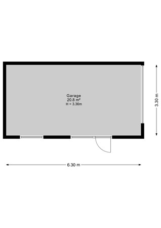 De Lysterfanger 7, 8567 JJ Oudemirdum - Garage - 2D.jpg