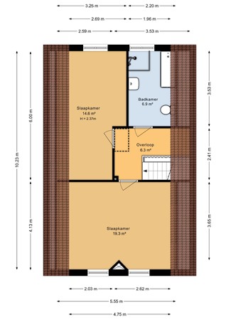 De Rombade 2, 8811 HT Ried - De Rombade 2 - 1e verdieping - 2D.jpg