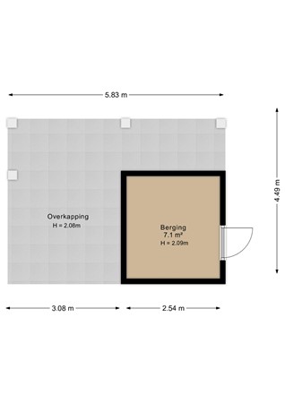 Hommemastrjitte 12, 9035 AC Dronryp - Berging 1 - 2D.jpg