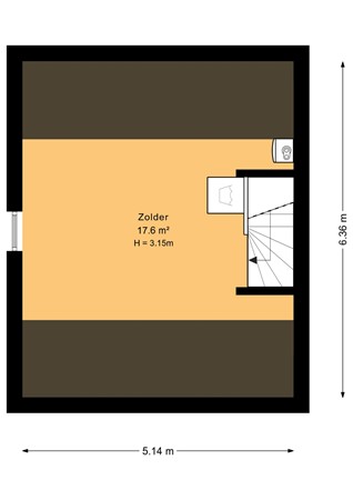 De Nije Kamers 12, 9076 JD Sint Annaparochie - Zolder - 2D.jpg