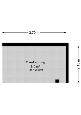 Dominee Schuilingstraat 50, 9078 WE Oude Bildtzijl - Overkapping - 2D.jpg
