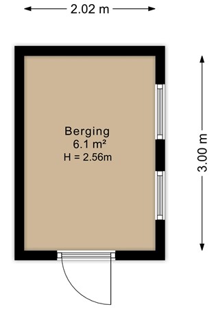 Dooitzen de Bildtstraat 7, 9079 MN Sint Jacobiparochie - Berging 1 - 2D.jpg
