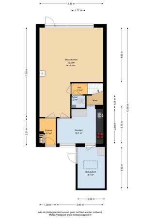Roptastate 188, 8926 RS Leeuwarden - Begane grond - 2D.jpg