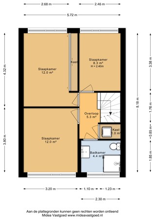 P J Oudplein 22, 8802 RK Franeker - P J Oudplein 22 - 1e verdieping - 2D.jpg