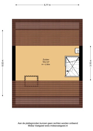 P J Oudplein 22, 8802 RK Franeker - P J Oudplein 22 - 2e verdieping - 2D.jpg