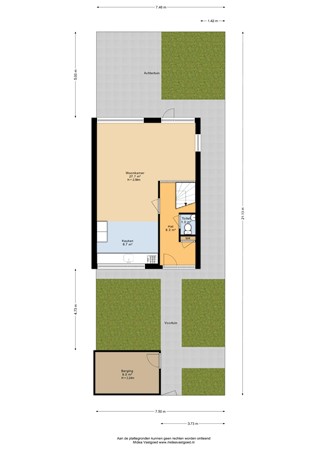 P J Oudplein 22, 8802 RK Franeker - P J Oudplein 22 - Situatie - 2D.jpg