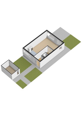 P J Oudplein 22, 8802 RK Franeker - P J Oudplein 22 - Situatie - 3D.jpg