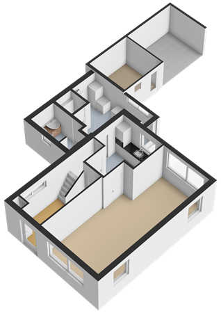 Hôfsleane 31, 9041 AK Berltsum - Begane grond - 3D.png