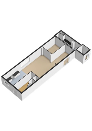 Buorren 74, 9041 BC Berltsum - Begane grond - 3D.png