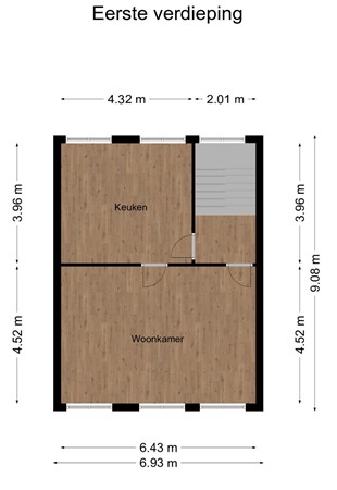 Floorplan - Veldhofstraat 51a, 6471 CD Eygelshoven