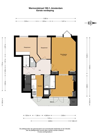 Warmondstraat 199-1, 1058 KX Amsterdam - 