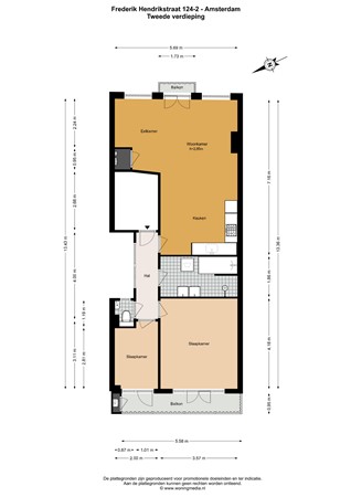 Frederik Hendrikstraat 124-2, 1052 JC Amsterdam - 