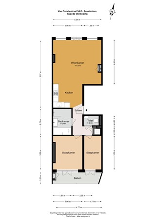 Van Ostadestraat 34-2, 1072 SZ Amsterdam - 