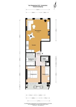 Van Ostadestraat 34-2, 1072 SZ Amsterdam - 