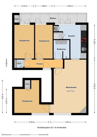 Hoofddorpplein 22-1, 1058 PD Amsterdam - 