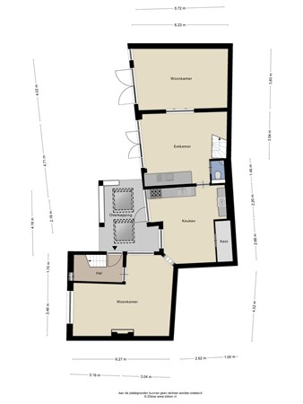 Kleine Staat 4, 6118 BA Nieuwstadt - 341773_2D_Begane_grond_Kleine_Staat_4_Nieuwstadt_01.jpg