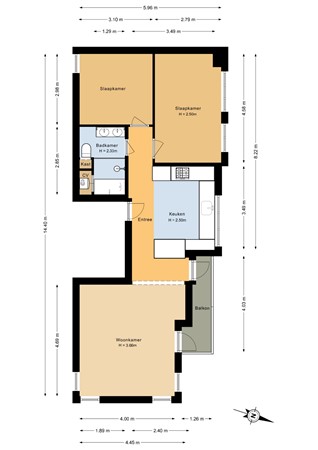 Hoofdweg 491-3, 1056 CZ Amsterdam - Derde verdieping - 2D.jpg