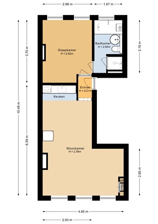 Frans Halsstraat 94-1, 1072 BX Amsterdam - Appartement - 2D.jpg
