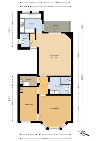 Banstraat 28-2, 1071 KA Amsterdam - Tweede verdieping - 2D.jpg