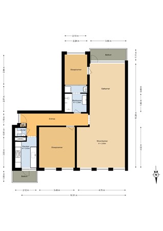 Van Nijenrodeweg 51, 1083 EC Amsterdam - Appartement - 2D.jpg