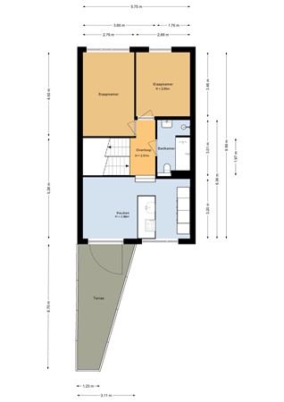 Roef 19, 1319 AJ Almere - Eerste verdieping - 2D.jpg