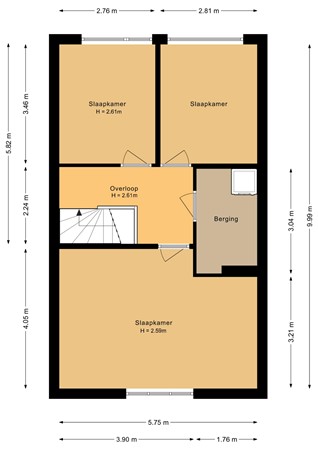 Roef 19, 1319 AJ Almere - Tweede verdieping - 2D.jpg
