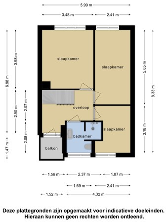 Plattegrond - Binnenkant 13, 8256 BG Biddinghuizen - 1e verdieping