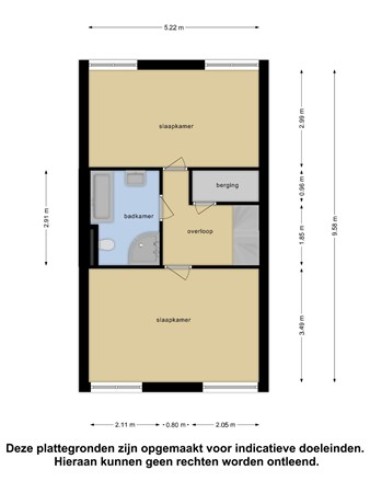 Plattegrond - Het Toplicht 47, 8251 DK Dronten - Eerste verdieping