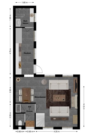 Heuveltje 3, 4251 AE Werkendam - Plattegrond Heuveltje 3 Werkendam Begane grond.jpg