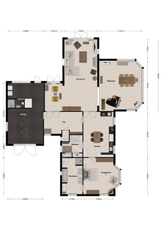 Klaverplak 3, 4261 TE Wijk en Aalburg - Plattegrond Klaverplak 3 Wijk en Aalburg Begane grond.jpg