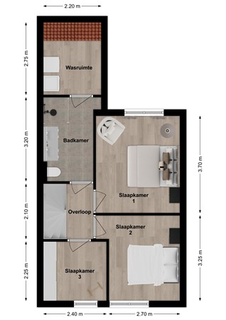 Middelvaart 40, 4285 WS Woudrichem - Plattegrond Middelvaart 40 Woudrichem Verdieping.jpg