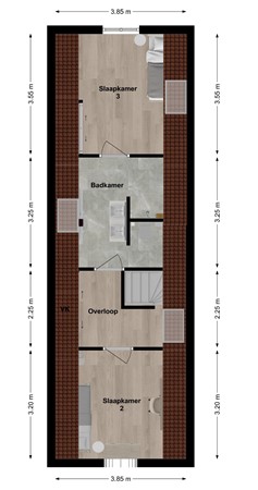 Hoogstraat 7, 4285 AE Woudrichem - Plattegrond Hoogstraat 7 Woudrichem verdieping 2.jpg