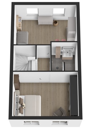 Lunet 4, 4285 WW Woudrichem - Plattegrond 3D Lunet 4 Woudrichem Verdieping.jpg