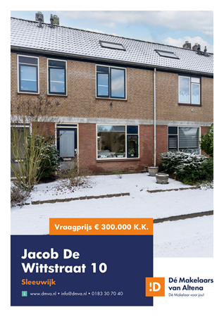 Brochure preview - Bochure Jacob de Wittstraat 10 Sleeuwijk.pdf