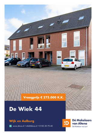 Brochure preview - Brochure De Wiek 44 Wijk en Aalburg.pdf