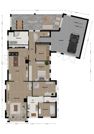 Zandsteeg 14, 4255 SH Nieuwendijk - Plattegrond Zandsteeg 14 Nieuwendijk NB Begane grond.jpg