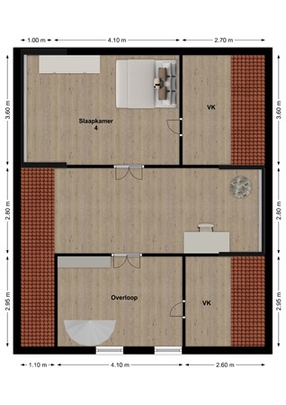 Zandsteeg 14, 4255 SH Nieuwendijk - Plattegrond Zandsteeg 14 Nieuwendijk NB Verdieping.jpg