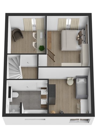De Vlijt 40, 4261 XB Wijk en Aalburg - Plattegrond 3D De Vlijt 40 Wijk en Aalburg Verdieping.jpg