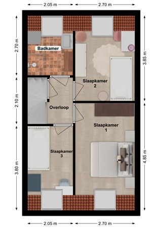 Willem van Oranjestraat 4, 5307 HT Poederoijen - Plattegrond Willem van Oranjestraat 4 Poederoijen Verdieping.jpg